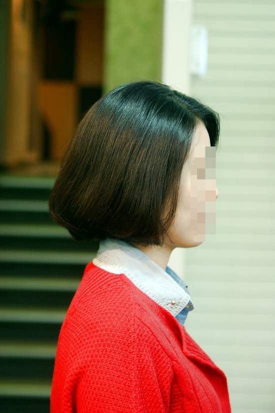 단발머리 파마스타일 상담 사례 이미지
