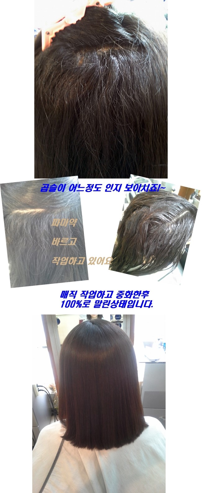 악곱슬 시세이도 매직약과 환원수로 해결 하기 상담 사례 이미지